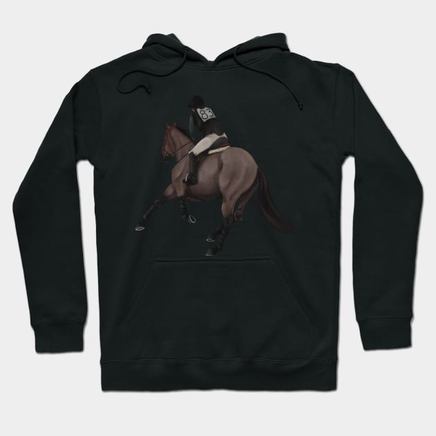 Bay Roan Cross Country Gallop Away Hoodie by themarementality